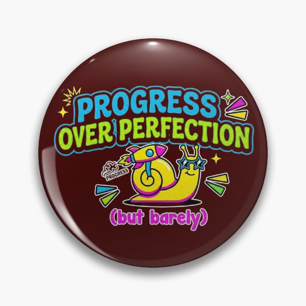 Item preview, Progress Over Perfection Snail Rocket – Cute Motivational Quote Design designed and sold by SV-Creation.