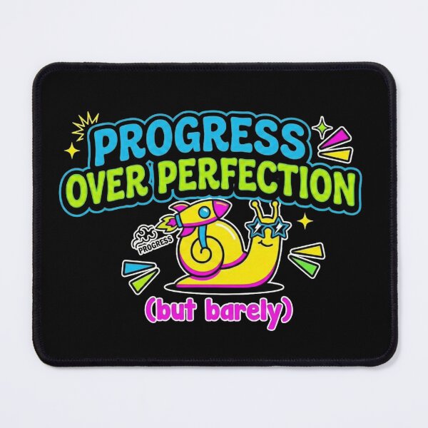 Item preview, Progress Over Perfection Snail Rocket – Cute Motivational Quote Design designed and sold by SV-Creation.