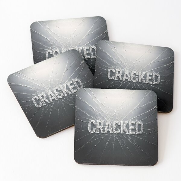Item preview, Black White Cracked Typography Crack Glass Light Gradient  designed and sold by TackyTime.