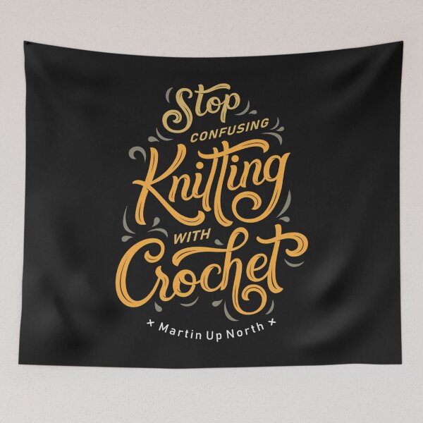 Item preview, Stop Confusing Knitting With Crochet Yellow designed and sold by ArleneJene.