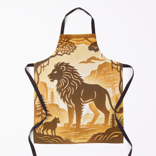 Item preview, Majestic Lion Silhouette Paper Cut Art | Layered Shadow Box Light  designed and sold by Cherrydora.