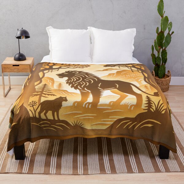 Item preview, Majestic Lion Silhouette Paper Cut Art | Layered Shadow Box Light  designed and sold by Cherrydora.