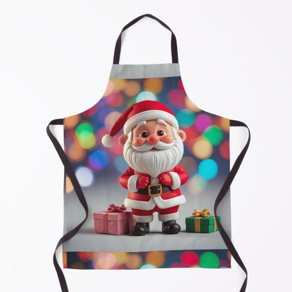 Item preview, Joyful Santa Claus Cartoon Illustration – Festive Christmas Art with Bright Holiday Bokeh designed and sold by PixelVibe782.