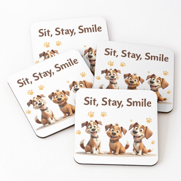 Item preview, Clever Dogs - Sit, Stay, Smile designed and sold by Petalandfur.