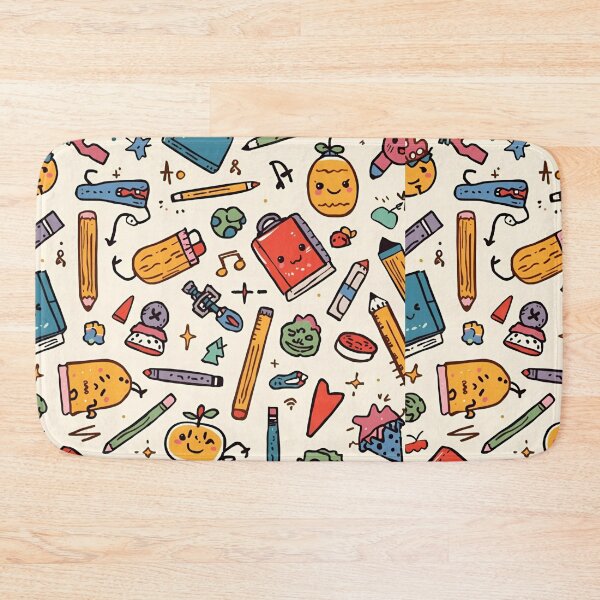 Item preview, Happy Kawaii School Supplies Doodle Art - Learning Fun for Everyone! designed and sold by FreeArt2.