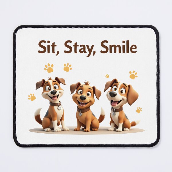 Item preview, Clever Dogs - Sit, Stay, Smile designed and sold by Petalandfur.