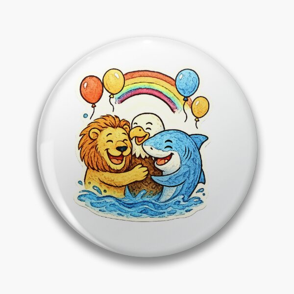 Item preview, animals rainbows and balloons 001 designed and sold by tileartwork.
