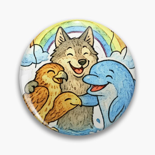 Item preview, animals rainbows and balloons 002 designed and sold by tileartwork.