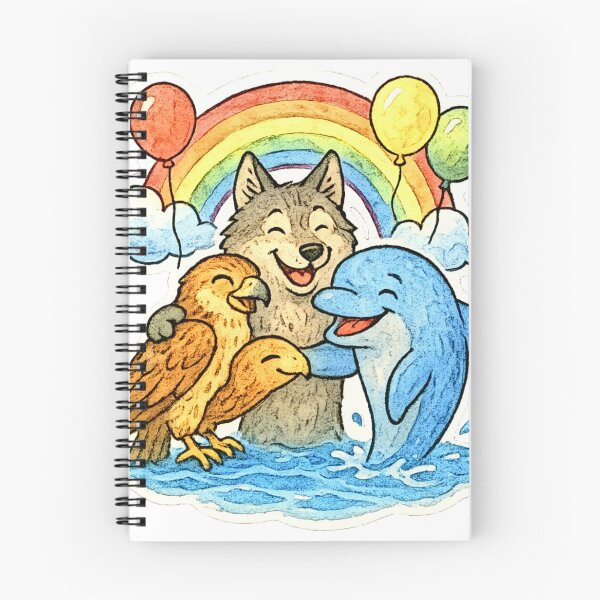 Item preview, animales arcoiris y globos 002 designed and sold by tileartwork.