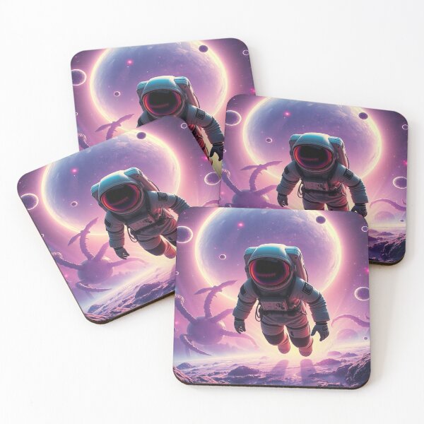 Item preview, Surreal Space Dreams – Astronaut in Alien World with Cosmic Glow & Tentacle Fantasy designed and sold by FotoworldEdel.