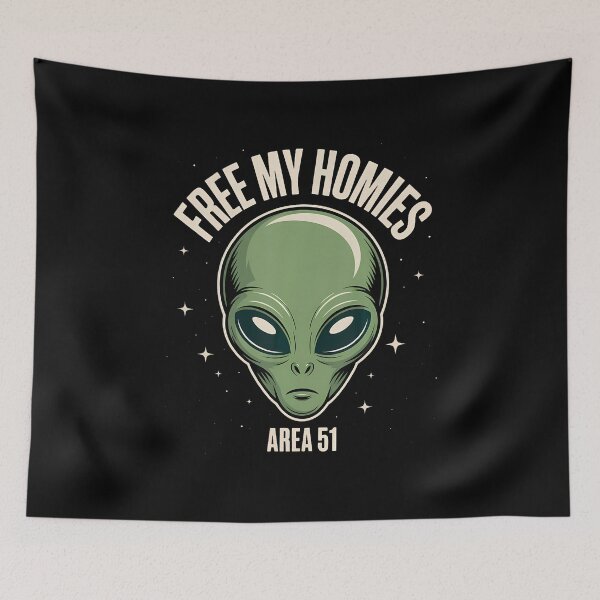 Item preview, Free My Homies Area 51 Funny Alien Ufo Boys designed and sold by CaraRuth.