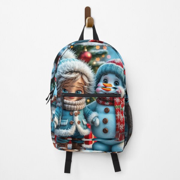 Item preview, Cute Winter Kid and Snowman – Adorable Christmas Holiday Illustration designed and sold by AmetistLight.