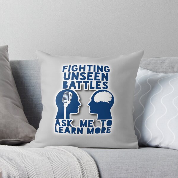 Item preview, Fighting Unseen Battles - Ask to Learn More (BLUE 2) designed and sold by ezcreate.media.