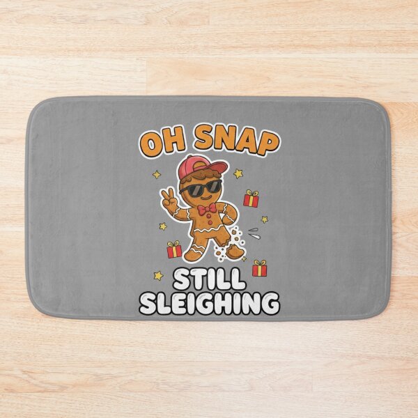 Item preview, Oh Snap Still Sleighing T-Shirt, funny gingerbread Christmas joke gift, cool holiday cookie graphic tee, festive cartoon tee designed and sold by Kukiishop.