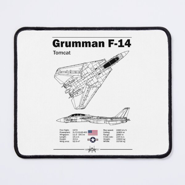 Item preview, Grumman F-14 Tomcat Blueprint Poster designed and sold by Justinian Matieu.