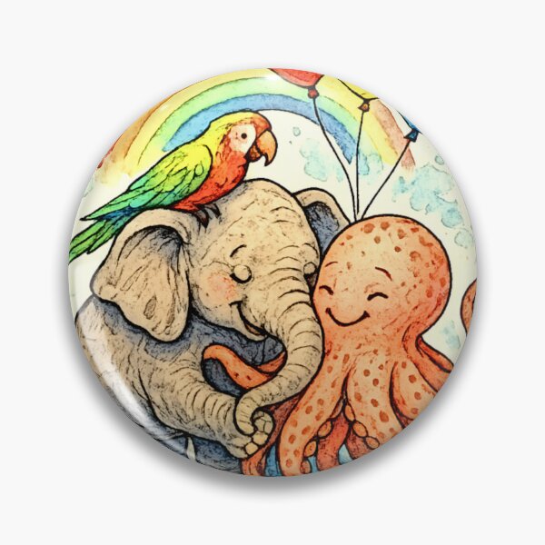 Item preview, animals rainbows and balloons 005 designed and sold by tileartwork.