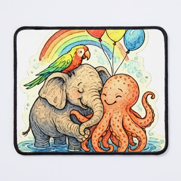 Item preview, animals rainbows and balloons 005 designed and sold by tileartwork.