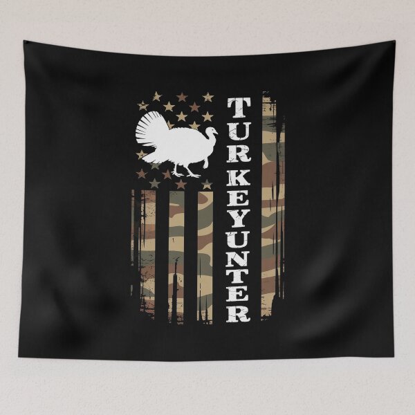 Item preview, Turkey Hunter American Flag Turkey Hunting Lover  designed and sold by VerseFarm.
