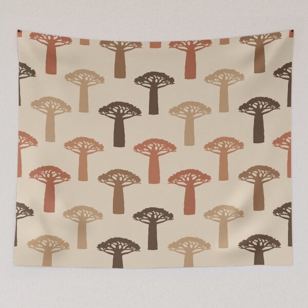 Item preview, Baobab tree silhouette pattern designed and sold by SineCreatives.