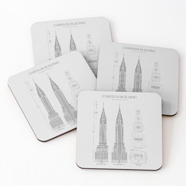 Item preview, Chrysler Building (White Stencil - No Background) designed and sold by BGALAXY.