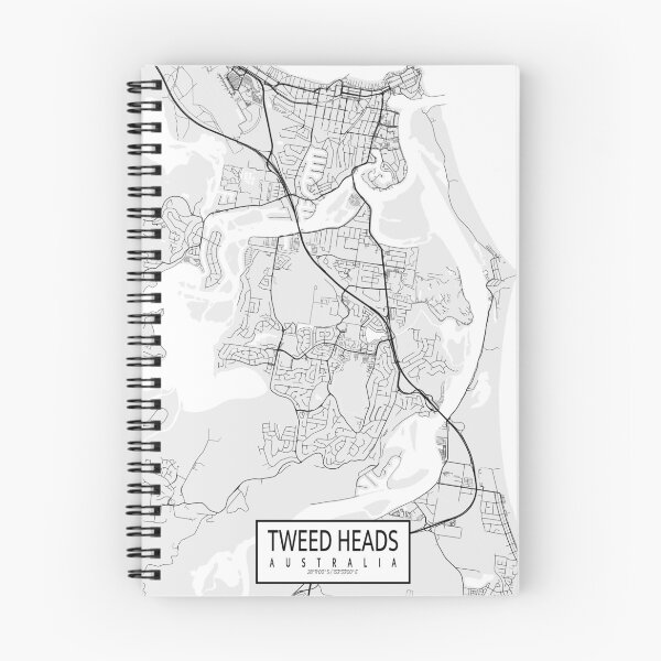 Item preview, Tweed Heads City Map of New South Wales, Australia - Light designed and sold by deMAP.
