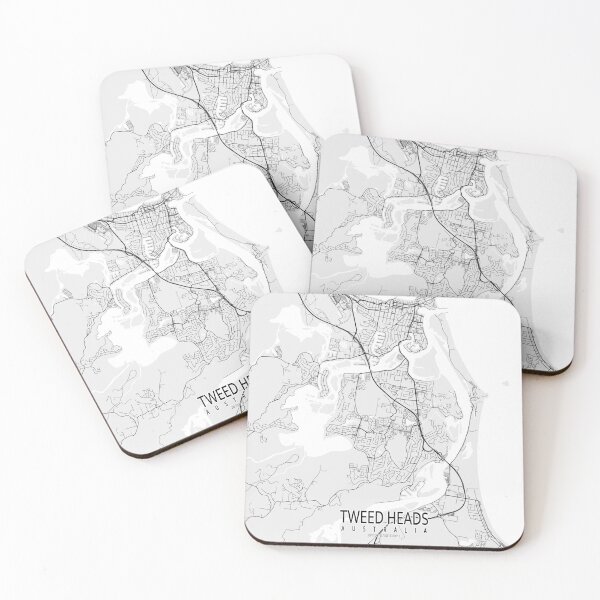 Item preview, Tweed Heads City Map of New South Wales, Australia - Light designed and sold by deMAP.