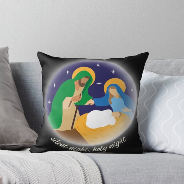 Item preview, Minimalist Nativity Circle - Silent Night Holy Night Illustration designed and sold by Designnari.