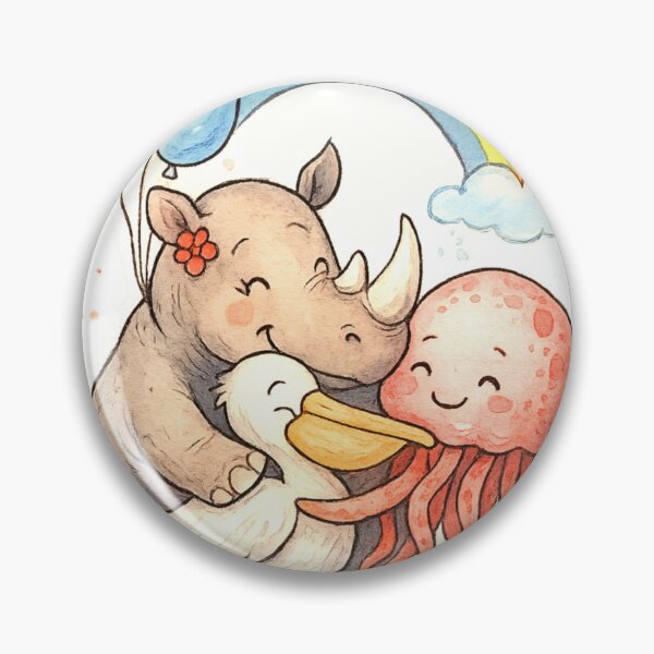 Item preview, animals rainbows and balloons 008 designed and sold by tileartwork.