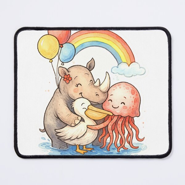 Item preview, animals rainbows and balloons 008 designed and sold by tileartwork.