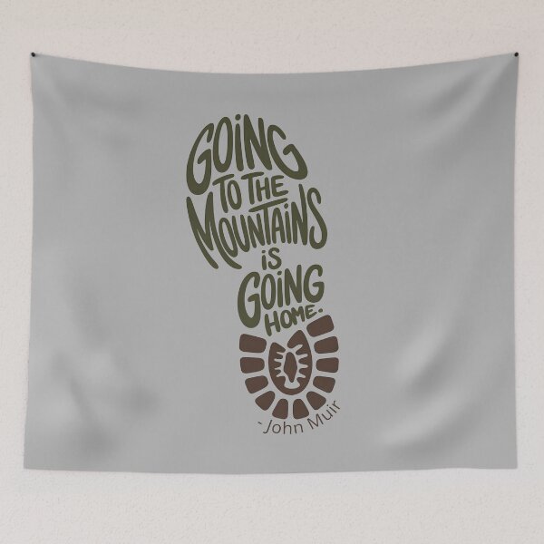 Item preview, Hiking quote. Going to the mountains is going home. designed and sold by TeeArtWorld.