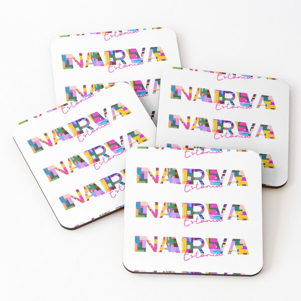 Item preview, Narva, Estonia, Vibrant Abstract City Typography Art designed and sold by Wanderful-roads.