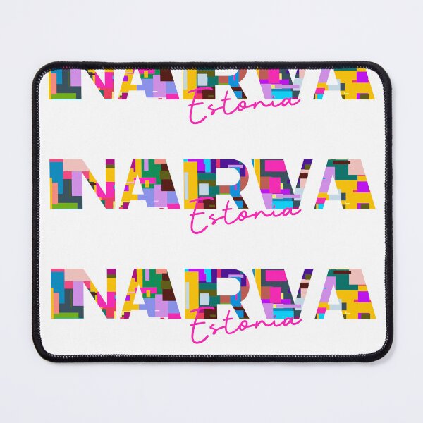 Item preview, Narva, Estonia, Vibrant Abstract City Typography Art designed and sold by Wanderful-roads.