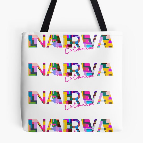 Item preview, Narva, Estonia, Vibrant Abstract City Typography Art designed and sold by Wanderful-roads.