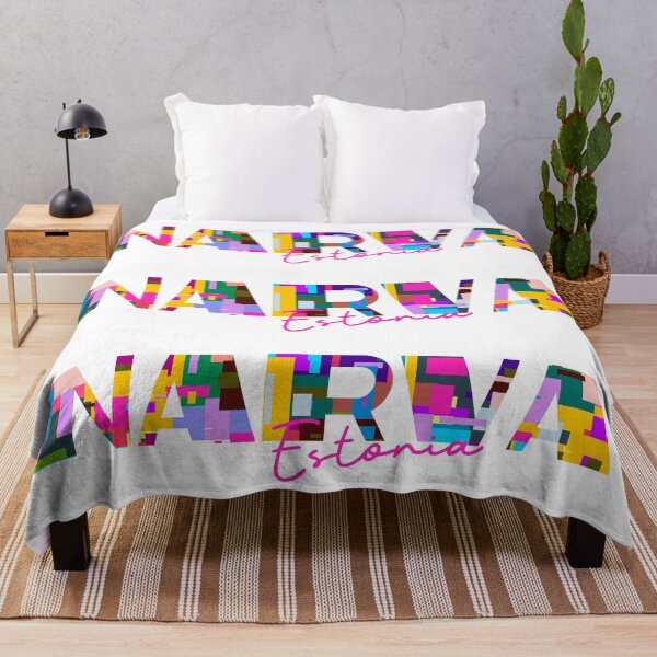 Item preview, Narva, Estonia, Vibrant Abstract City Typography Art designed and sold by Wanderful-roads.