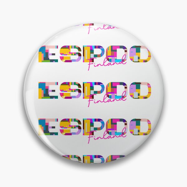 Item preview, Espoo, Finland, Vibrant Abstract City Typography Art designed and sold by Wanderful-roads.