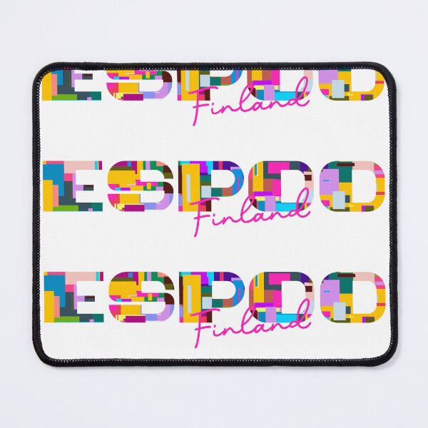 Item preview, Espoo, Finland, Vibrant Abstract City Typography Art designed and sold by Wanderful-roads.