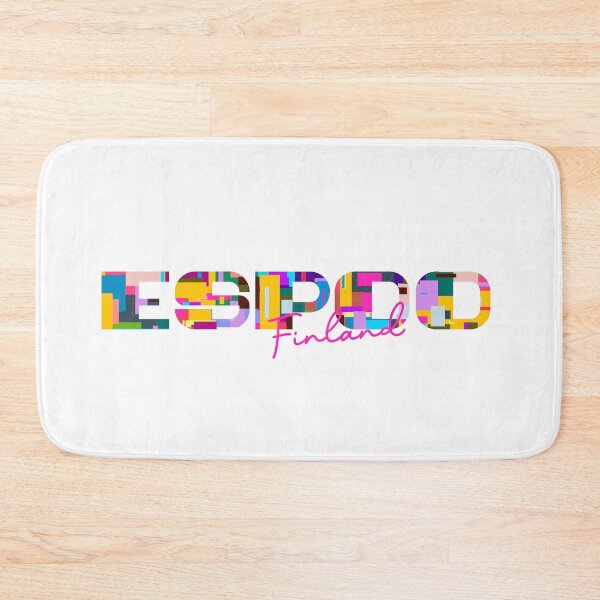 Item preview, Espoo, Finland, Vibrant Abstract City Typography Art designed and sold by Wanderful-roads.