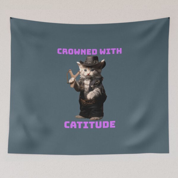 Item preview, Crowned with Catitude baby cats. designed and sold by "Vibe & Style Merch".