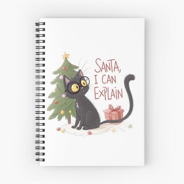 Item preview, Santa, I Can Explain | Funny Christmas Black Cat Illustration designed and sold by VivoStudio.