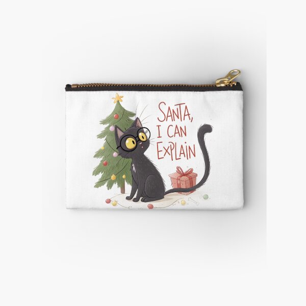 Item preview, Santa, I Can Explain | Funny Christmas Black Cat Illustration designed and sold by VivoStudio.