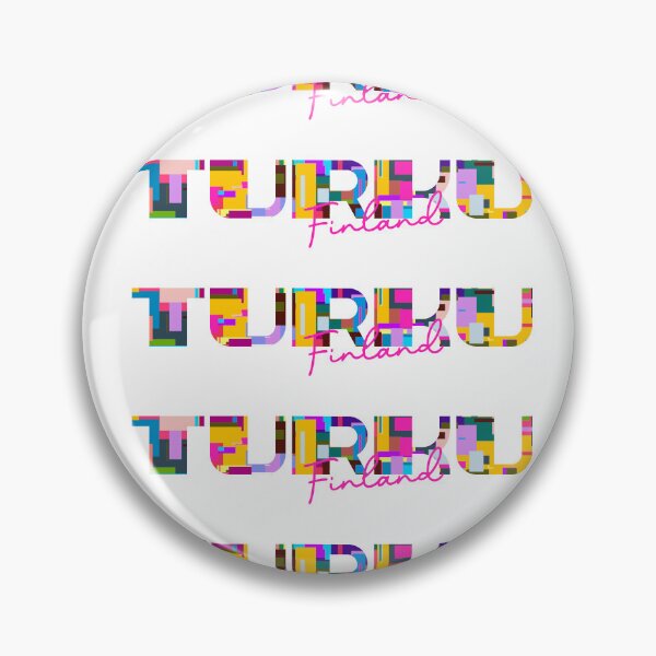 Item preview, Turku, Finland, Vibrant Abstract City Typography Art designed and sold by Wanderful-roads.