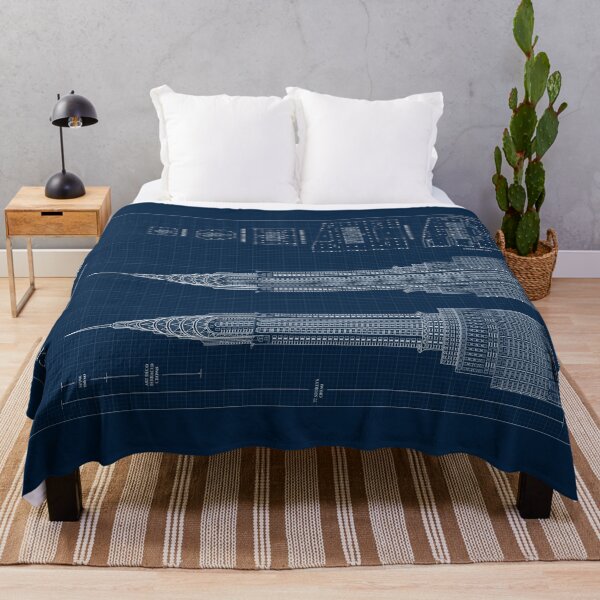 Item preview, Chrysler Building. New York (Navy Blueprint) designed and sold by BGALAXY.