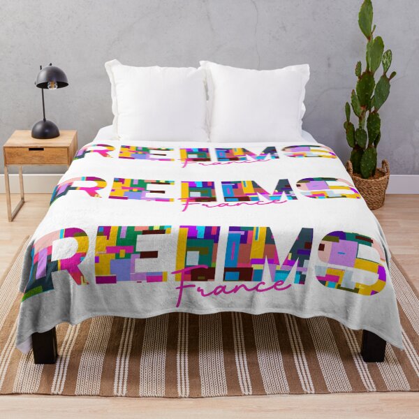 Item preview, Reims, France, Vibrant Abstract City Typography Art designed and sold by Wanderful-roads.