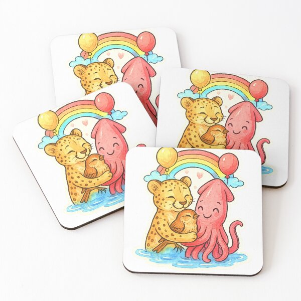 Item preview, animals rainbows and balloons 011 designed and sold by tileartwork.