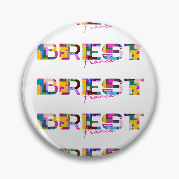 Item preview, Brest, France, Vibrant Abstract City Typography Art designed and sold by Wanderful-roads.