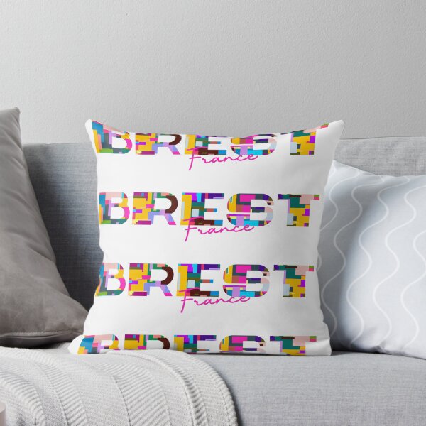 Item preview, Brest, France, Vibrant Abstract City Typography Art designed and sold by Wanderful-roads.