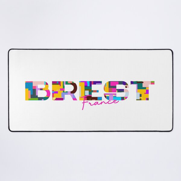 Item preview, Brest, France, Vibrant Abstract City Typography Art designed and sold by Wanderful-roads.