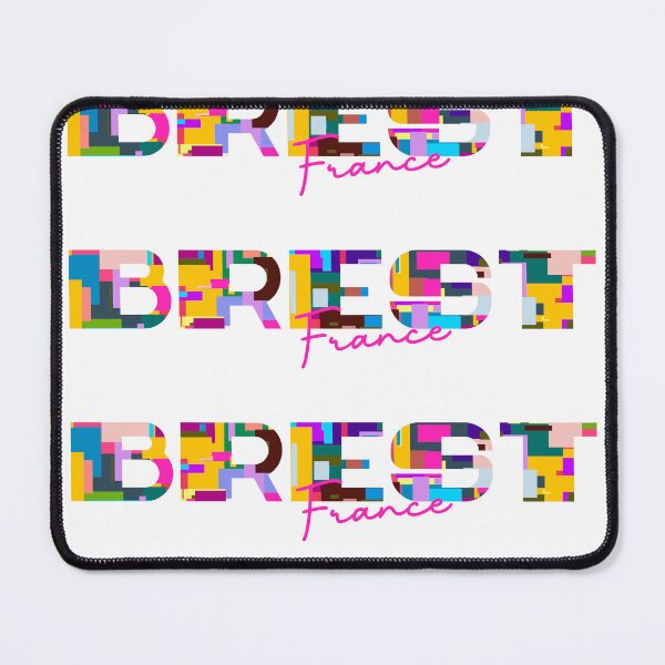 Item preview, Brest, France, Vibrant Abstract City Typography Art designed and sold by Wanderful-roads.