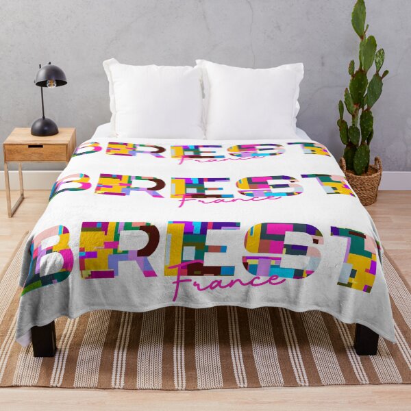 Item preview, Brest, France, Vibrant Abstract City Typography Art designed and sold by Wanderful-roads.