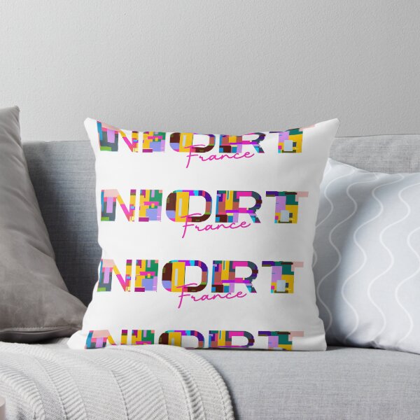 Item preview, Niort, France, Vibrant Abstract City Typography Art designed and sold by Wanderful-roads.